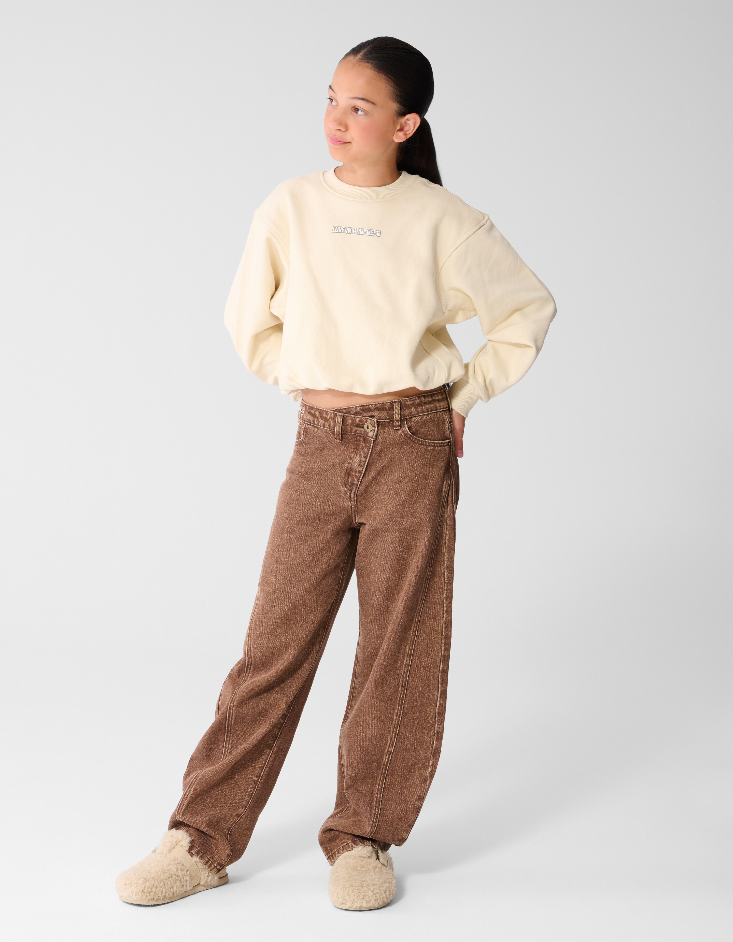 Twenty-Eight Artwork Sweater Gebroken Wit SHOEBY GIRLS