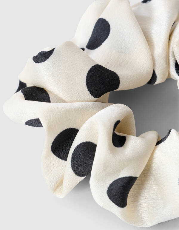 Stip Scrunchie Gebroken Wit SHOEBY ACCESSOIRES