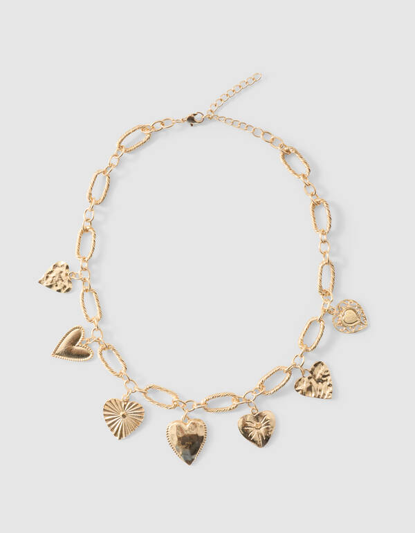 Multi Heart Ketting Goud SHOEBY ACCESSOIRES