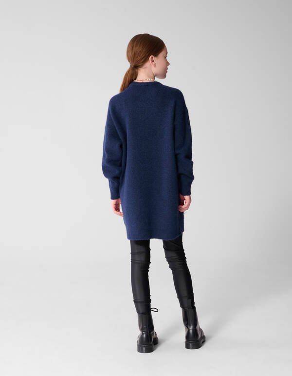 Studded Gebreide Jurk Donkerblauw SHOEBY GIRLS