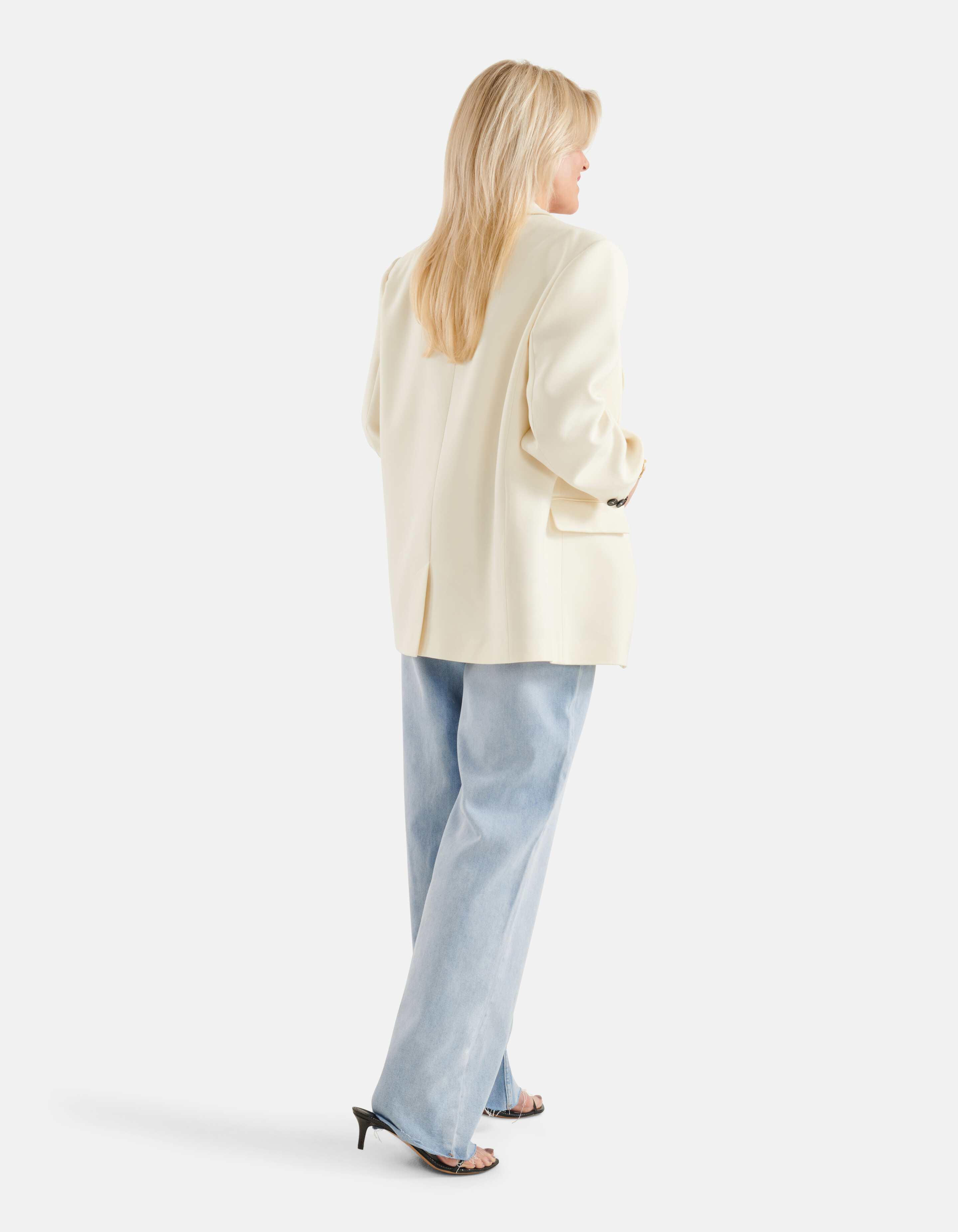 Oversized Blazer Gebroken Wit SHOEBY WOMEN