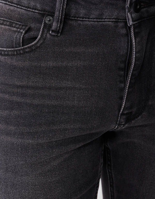 Washed Straight Fit Jeans Zwart L32 SHOEBY MEN