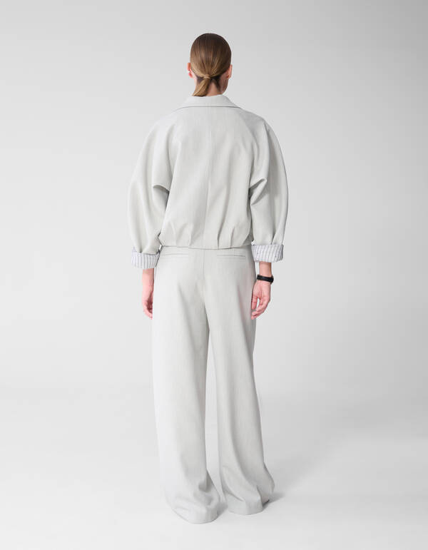 Cropped Blazer Lichtgrijs By Mieke SHOEBY WOMEN