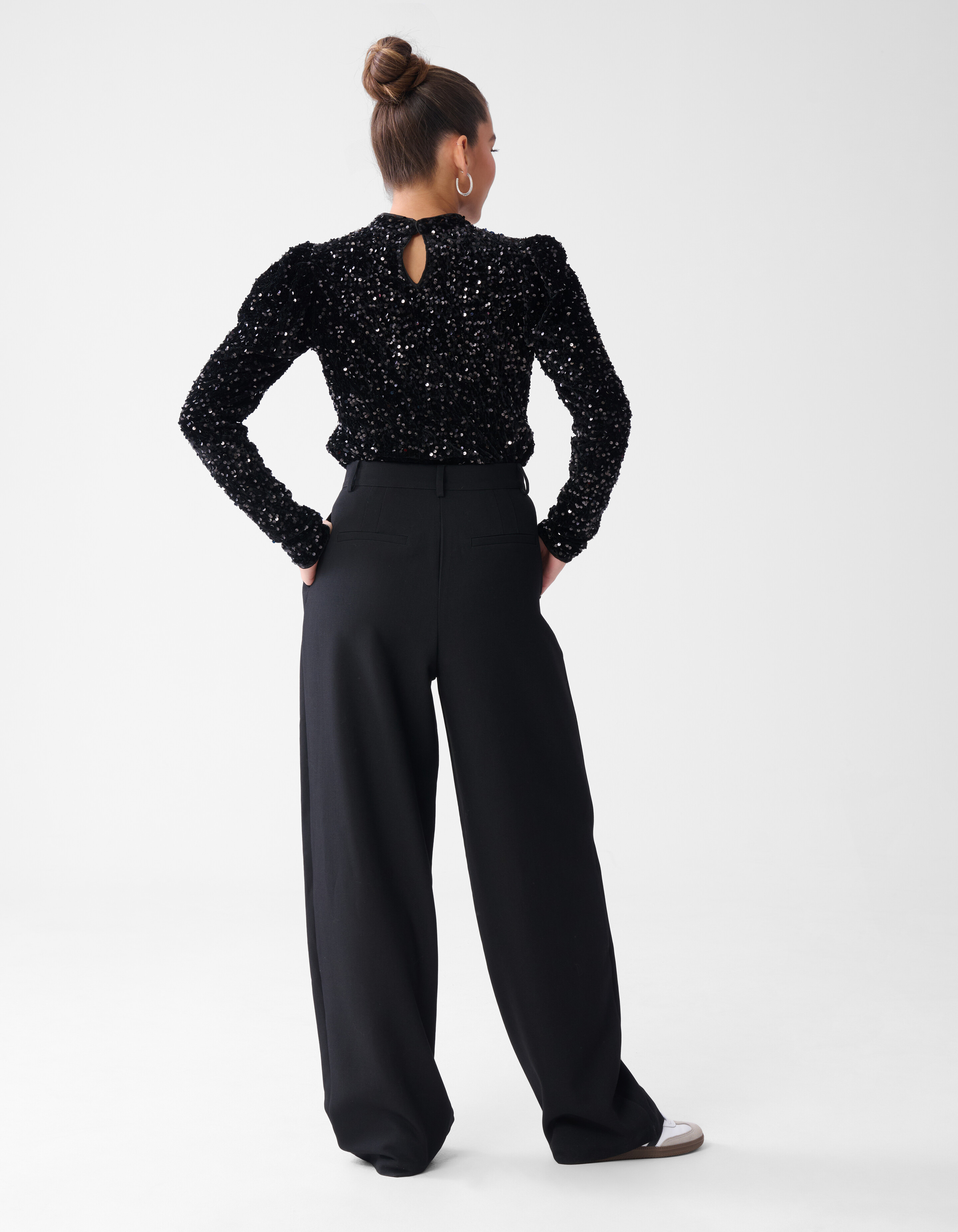 Loose Fit Pantalon Zwart SHOEBY WOMEN