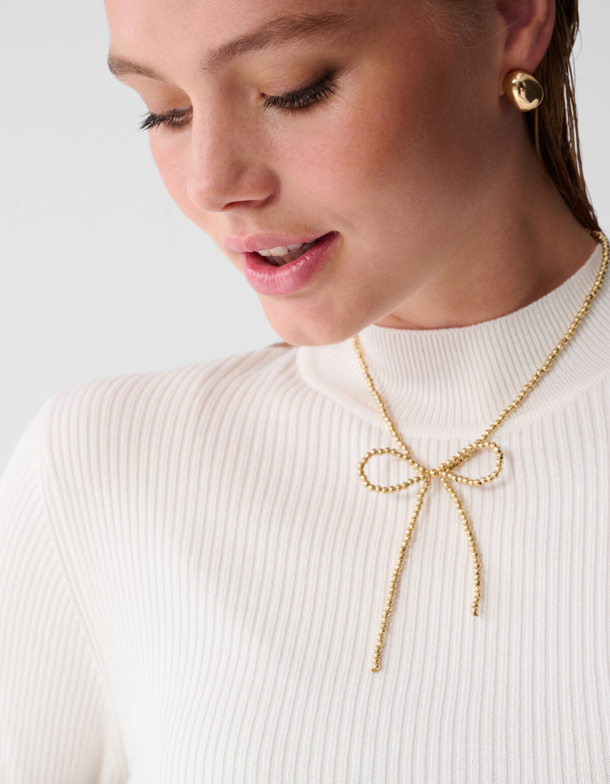 Ruffle Mouw Top Gebroken Wit SHOEBY WOMEN