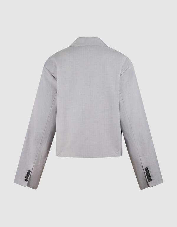 Tapered Pinstripe Blazer Lichtgrijs SHOEBY WOMEN