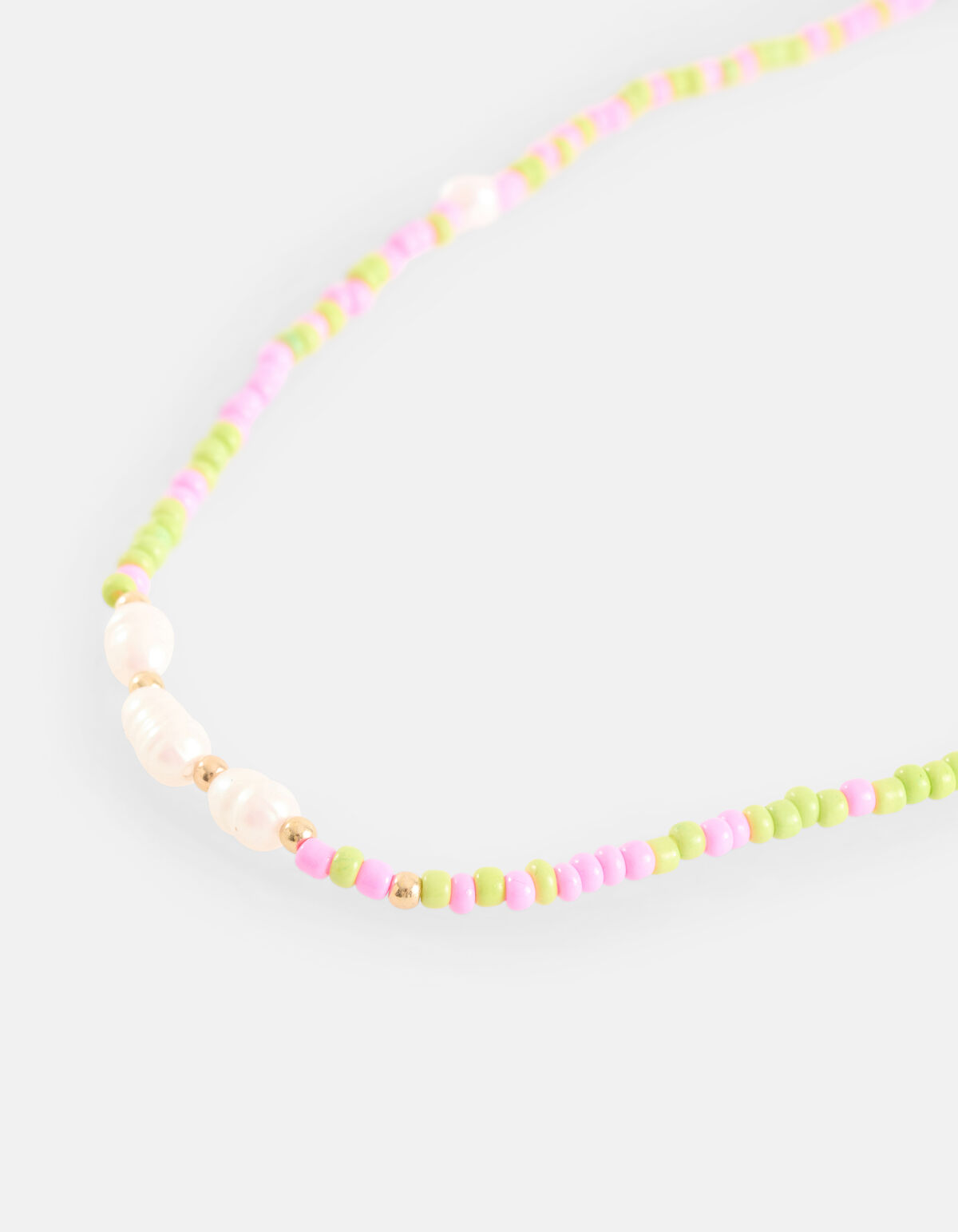 Gekleurde Parel Ketting Roze SHOEBY ACCESSOIRES