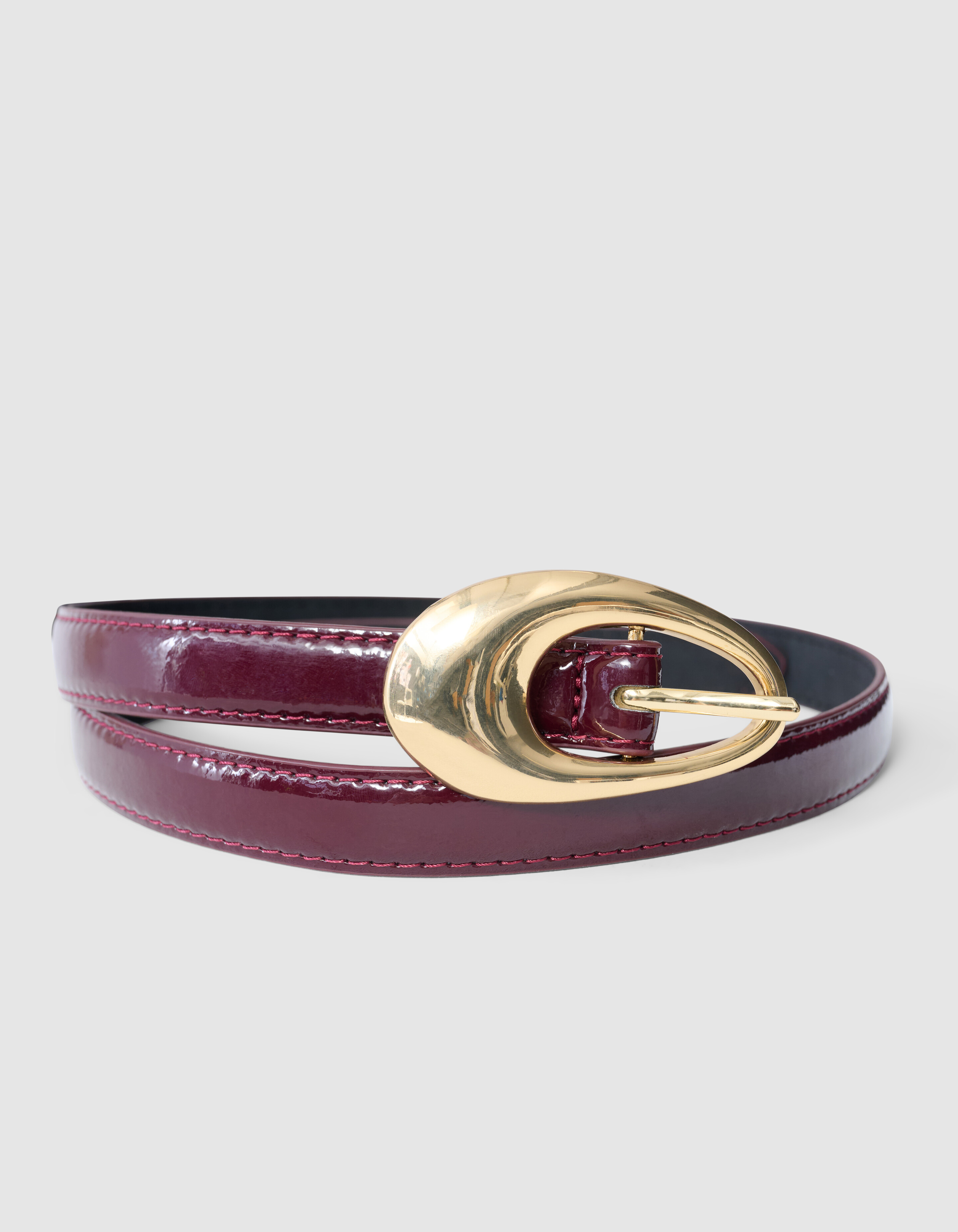 Smalle Lak Riem Donkerrood SHOEBY ACCESSOIRES
