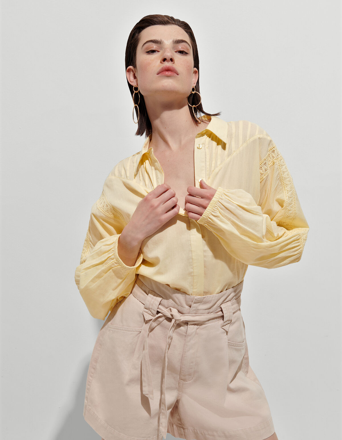 Embroidery Blouse Lichtgeel SHOEBY WOMEN