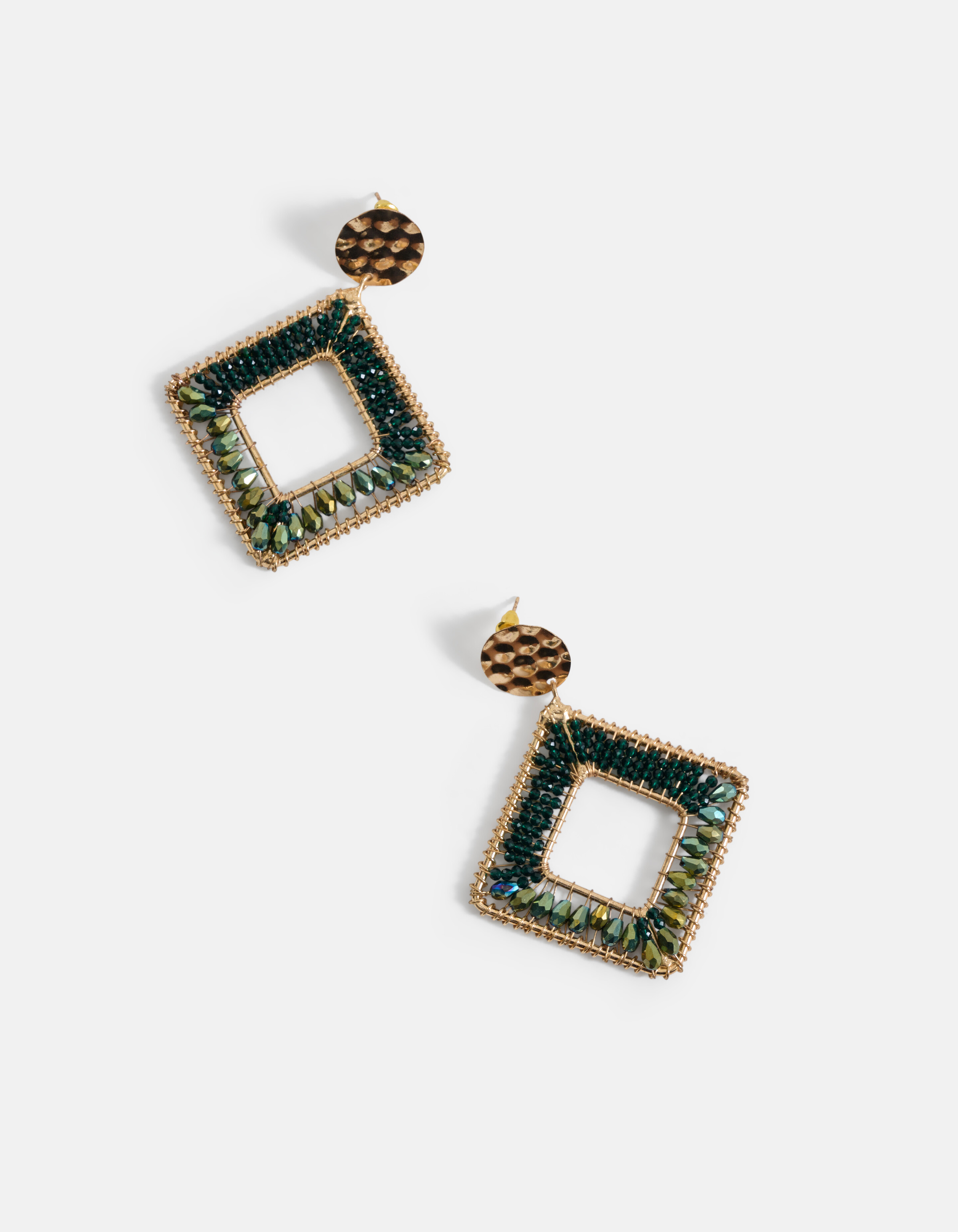 Beaded Oorbellen Groen SHOEBY ACCESSOIRES