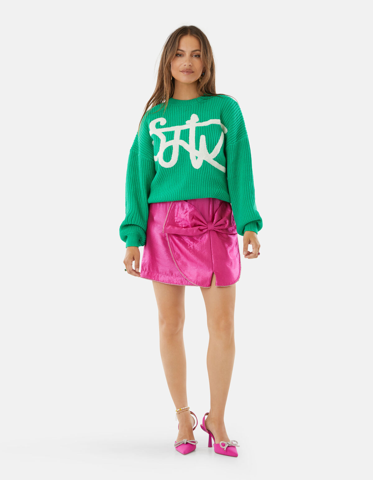 Strass Strik Rok Roze By Lizzy SHOEBY WOMEN