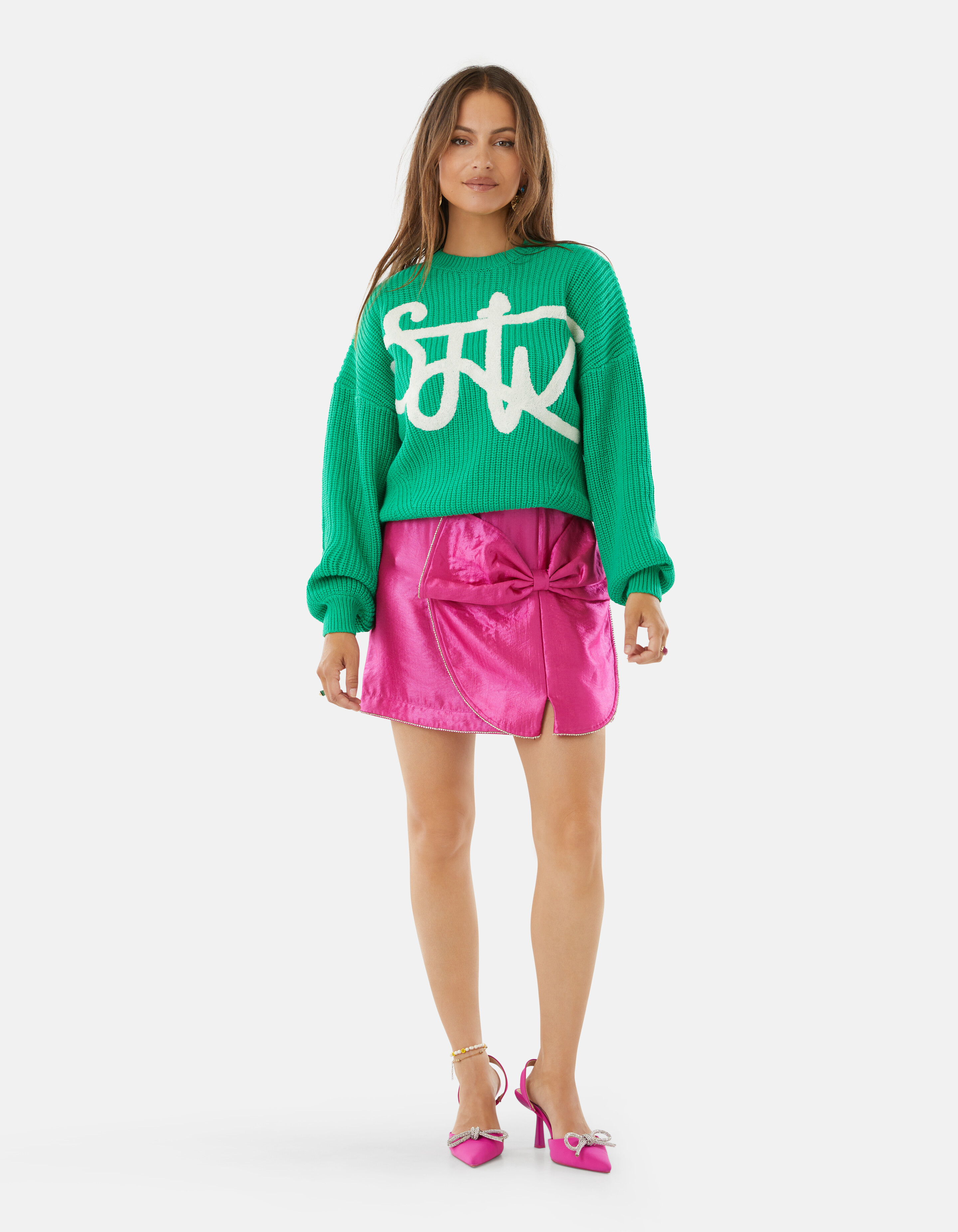 Strass Strik Rok Roze By Lizzy SHOEBY WOMEN