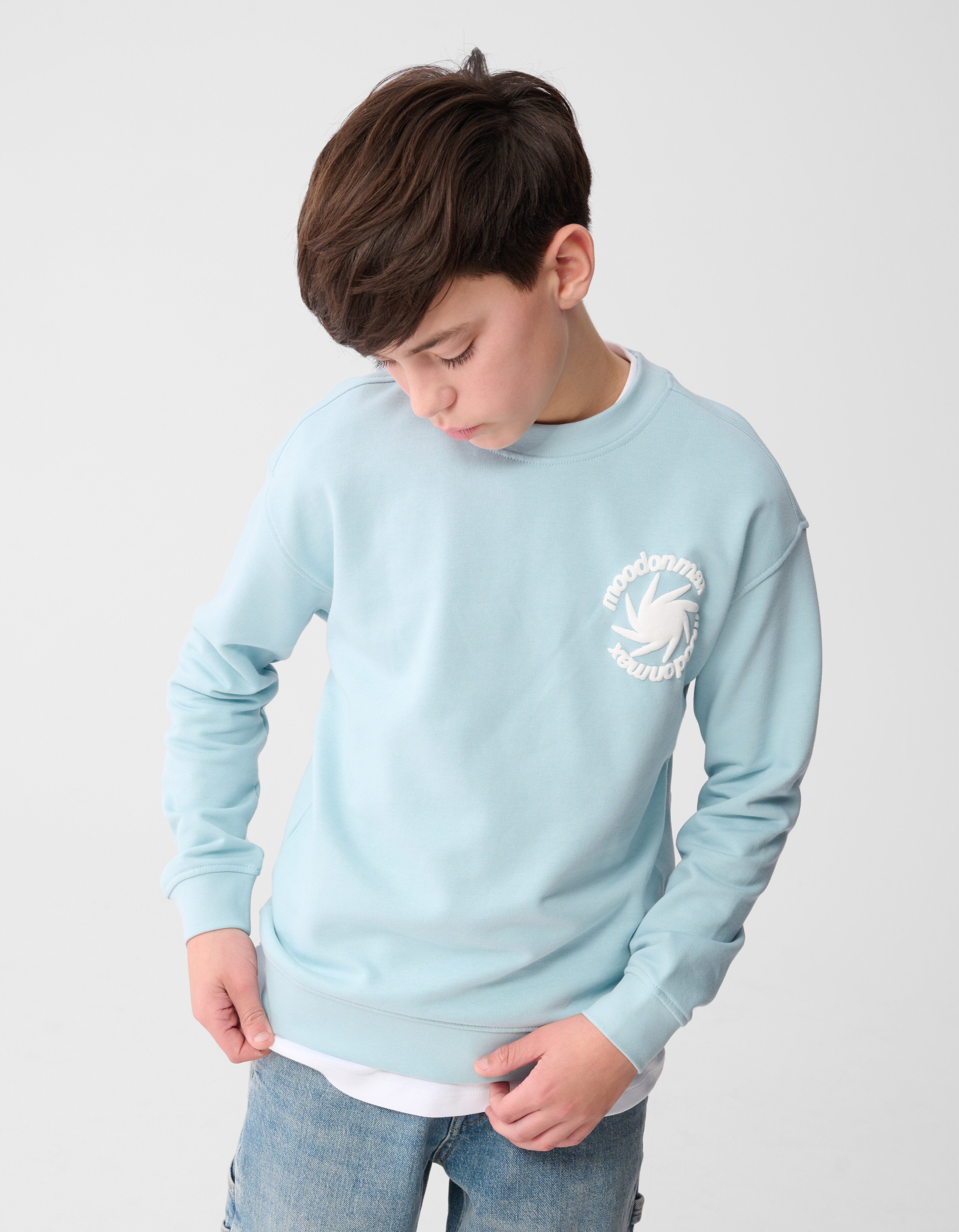 Mood Artwork Sweater Lichtblauw SHOEBY BOYS