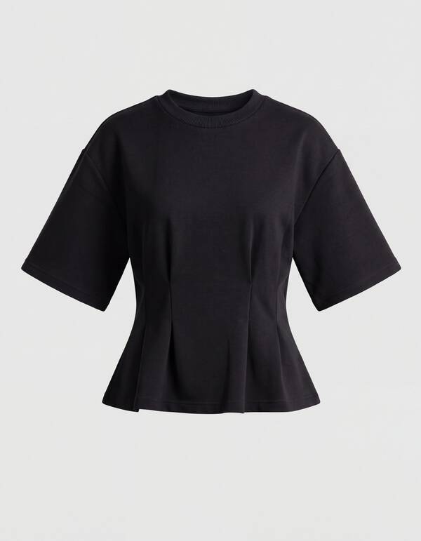 Peplum Scuba  T-shirt Zwart SHOEBY WOMEN