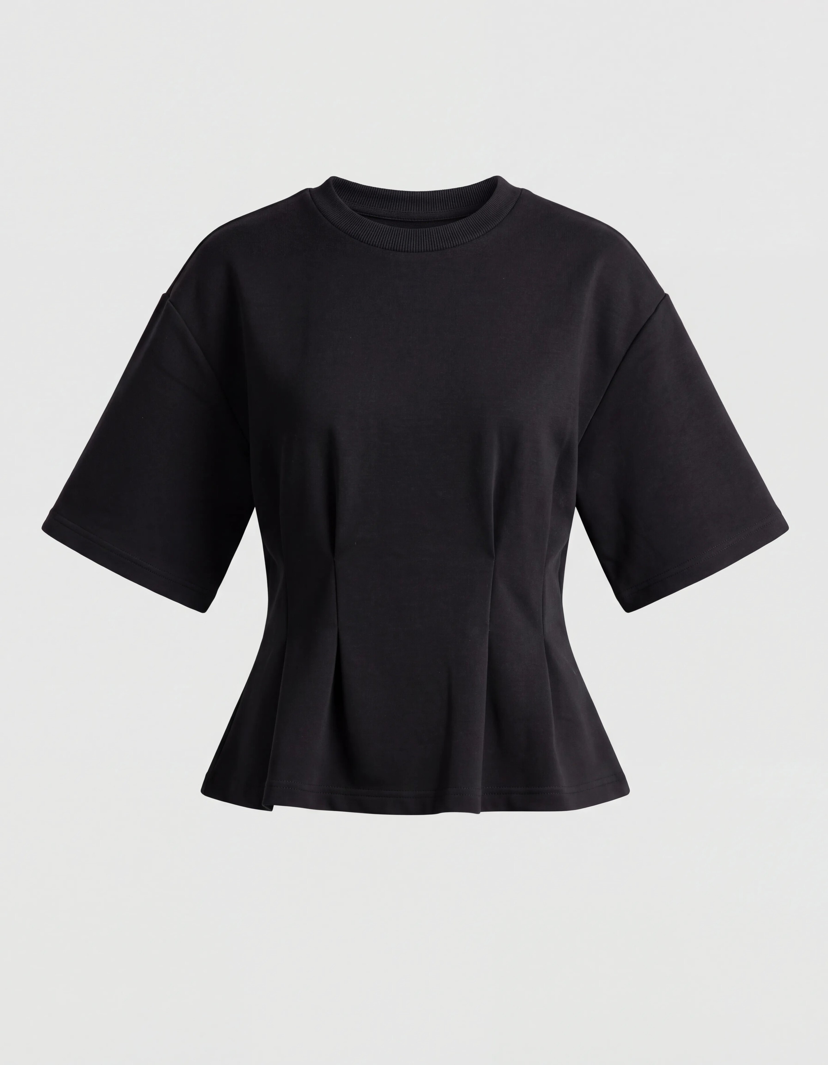 Peplum Scuba  T-shirt Zwart SHOEBY WOMEN