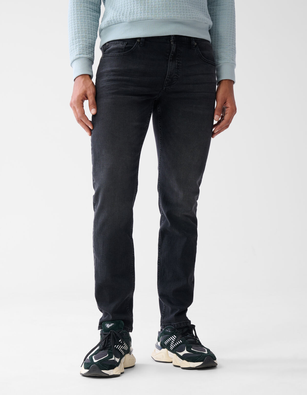 Slim Fit Jeans Washed Black L32 SHOEBY MEN