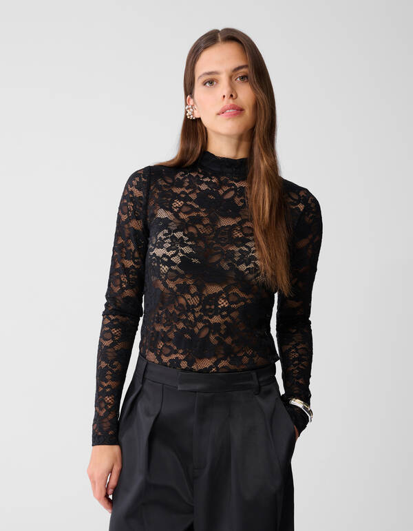 Kanten Top Zwart SHOEBY WOMEN