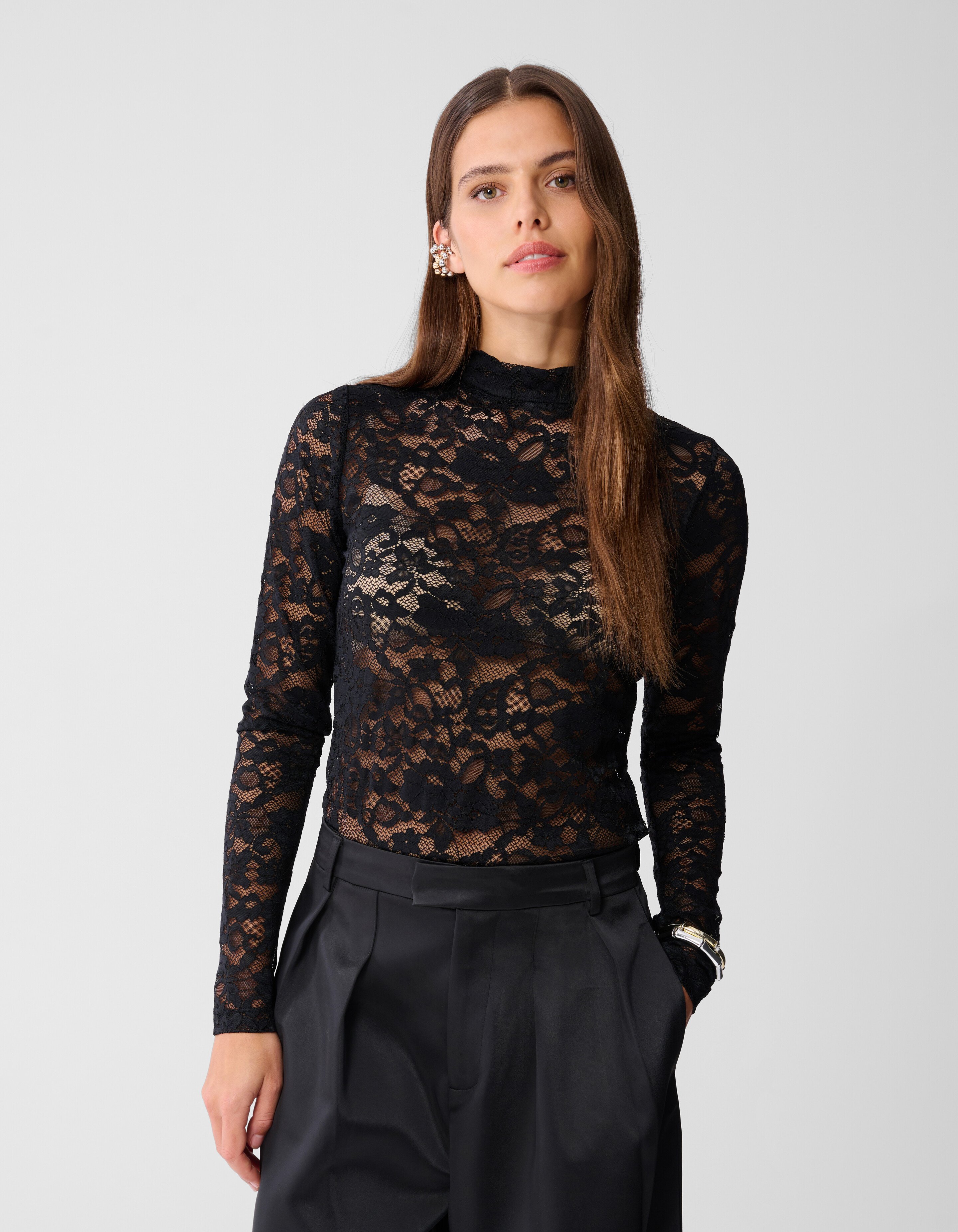 Kanten Top Zwart SHOEBY WOMEN