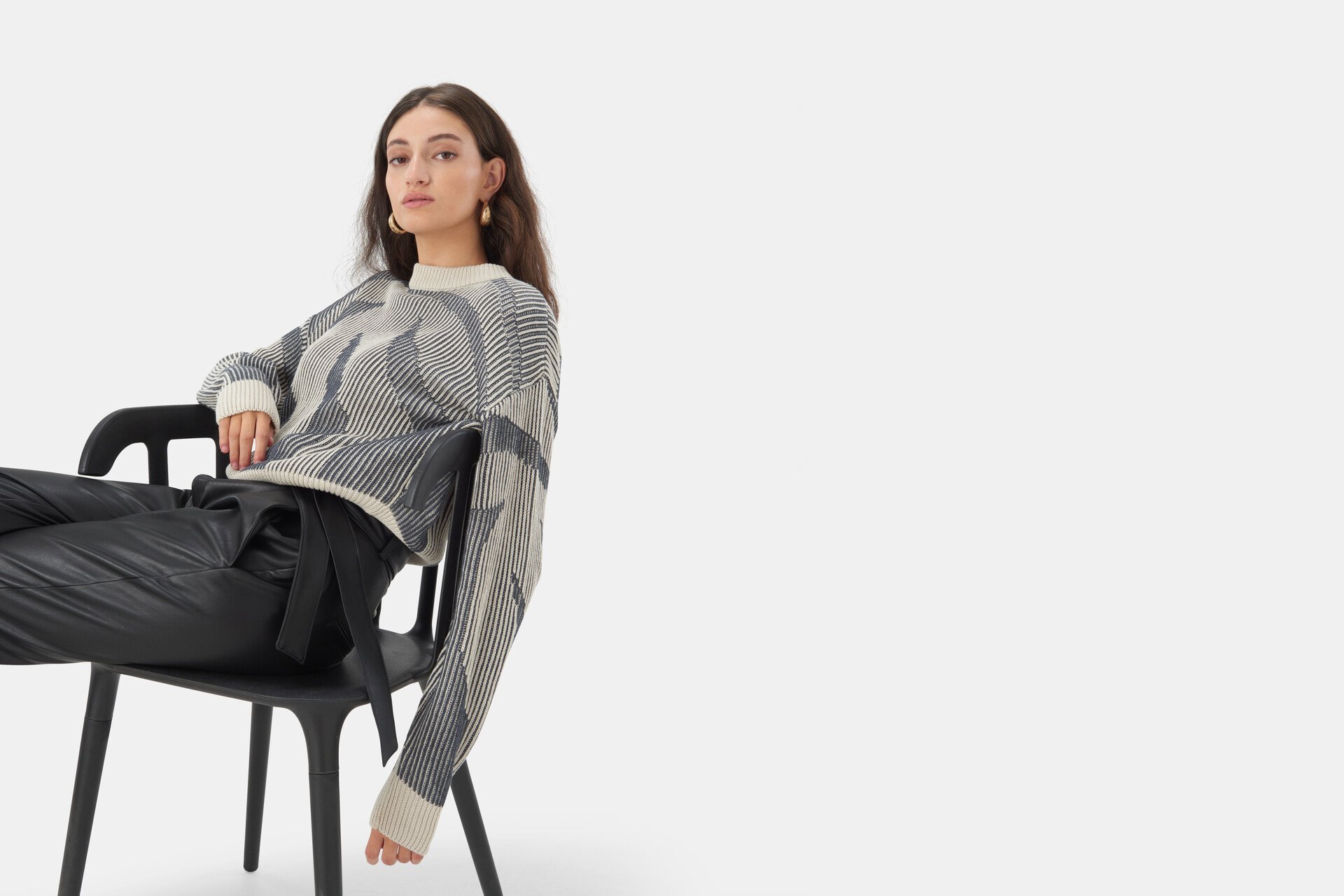 Zebra Knit Pullover