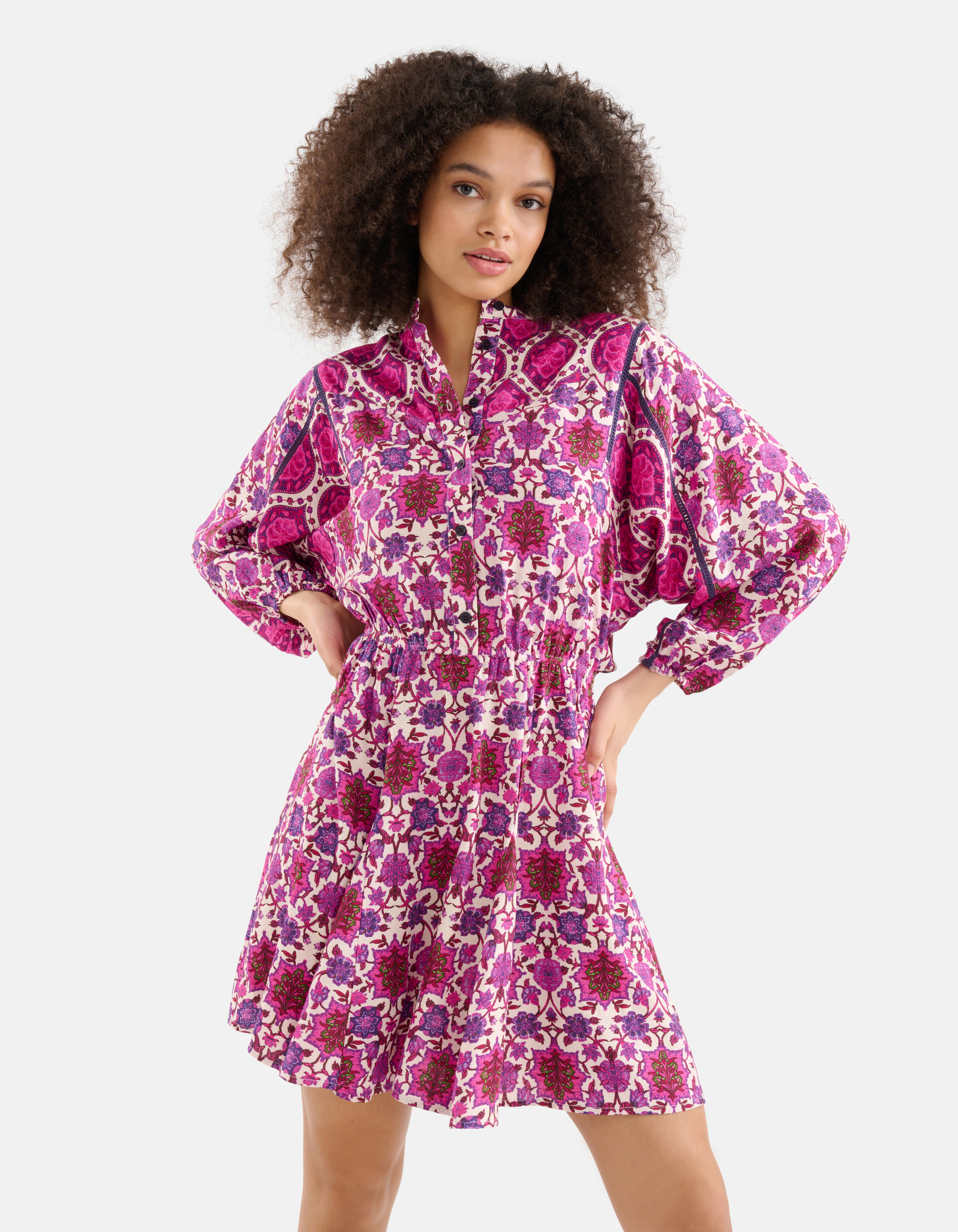 Grafische Print Jurk Paars SHOEBY WOMEN