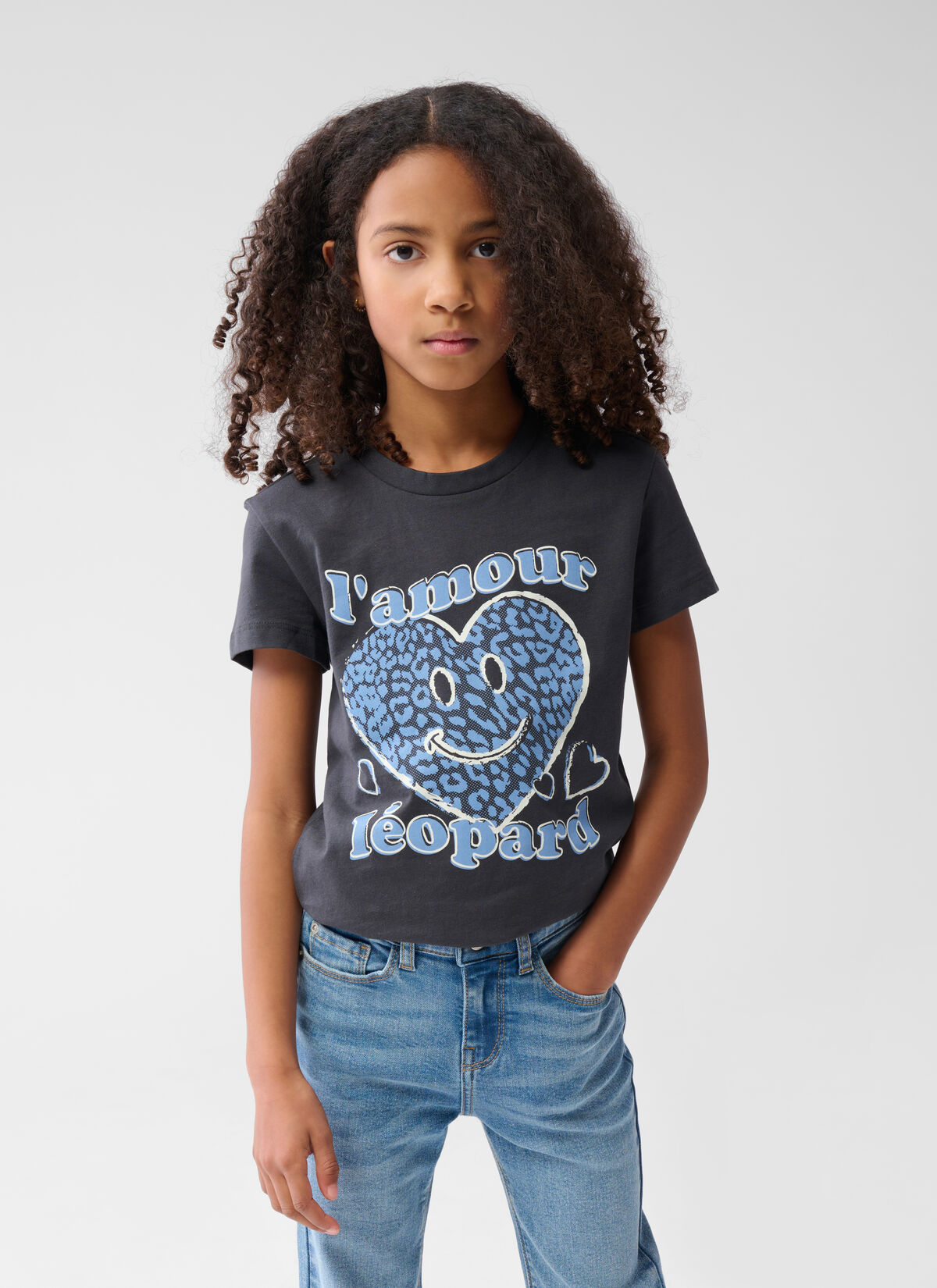 Artwork T-shirt Donkergrijs SHOEBY GIRLS