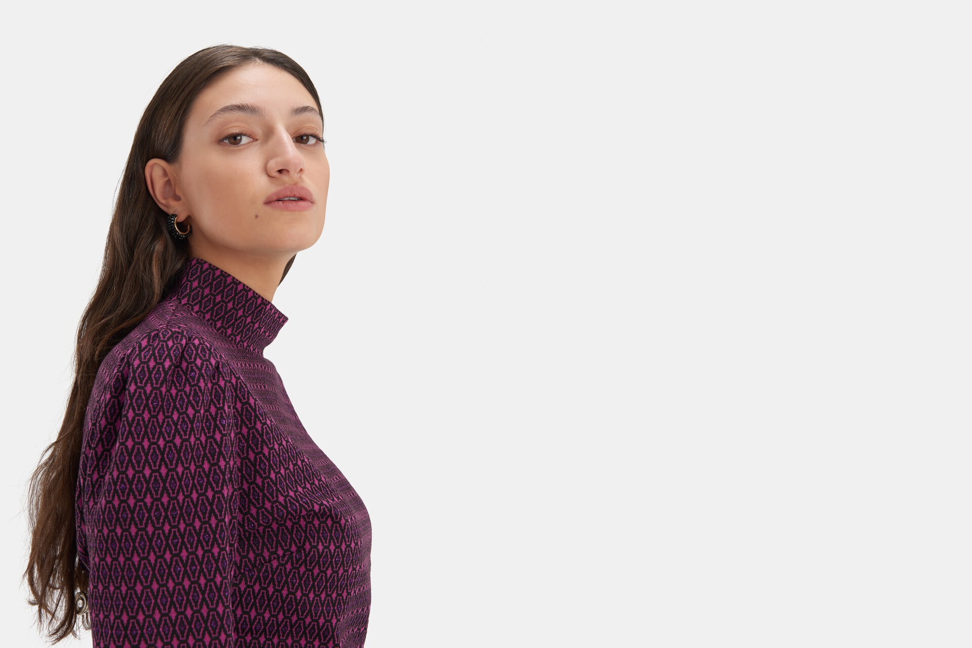 Retro Print Top Paars EKSEPT