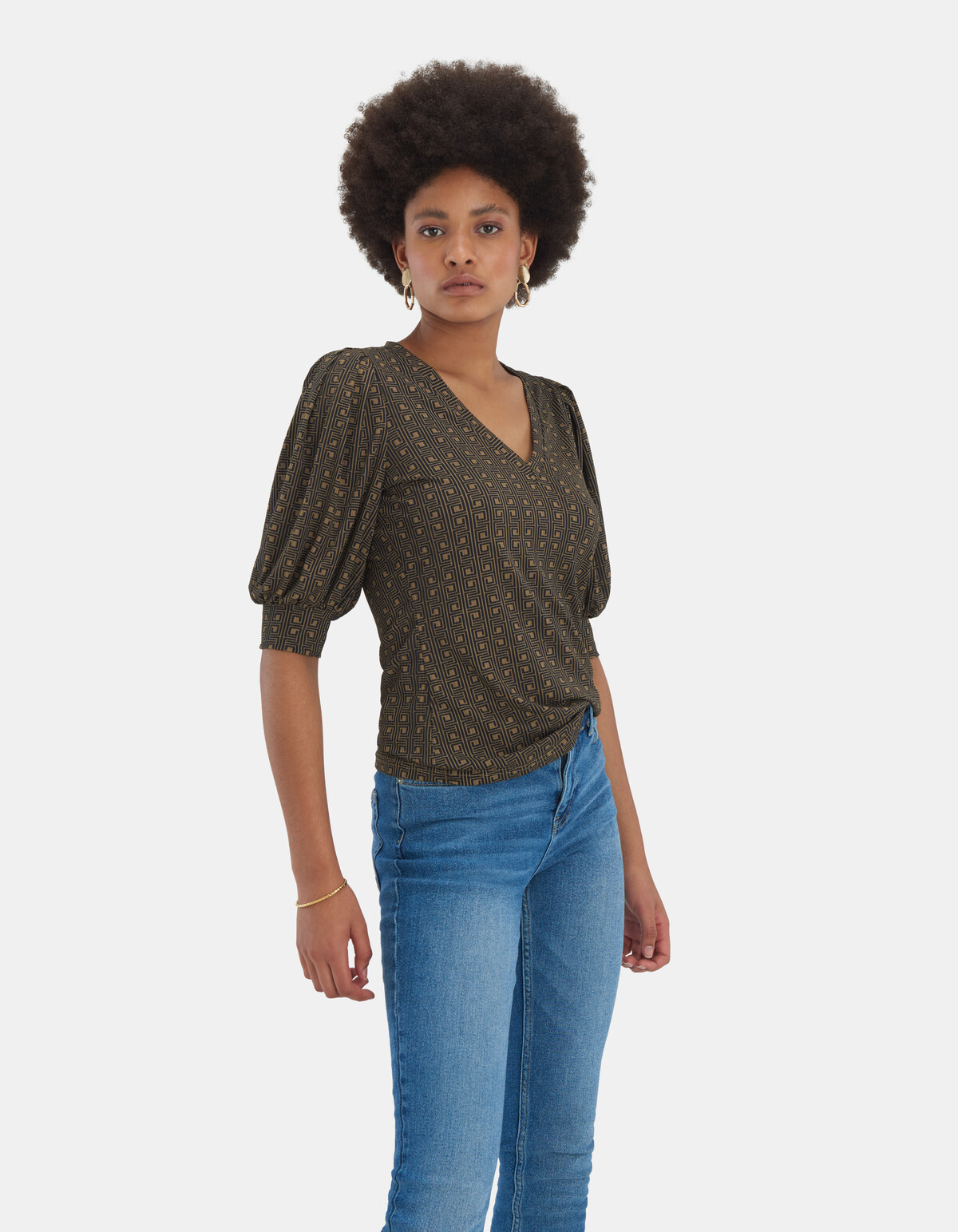 Rib Jersey V Tee