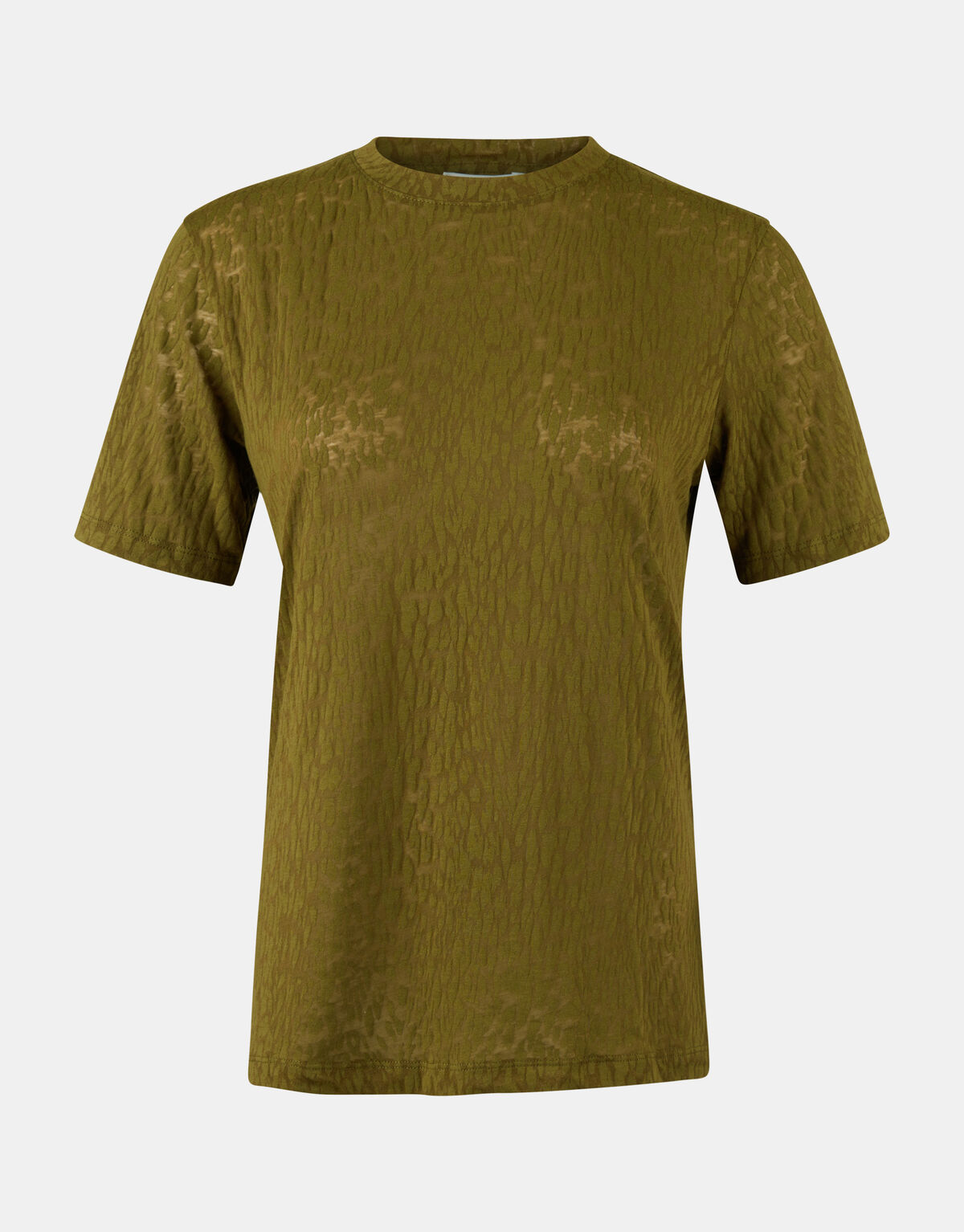 Burn Out T-shirt Donkergroen SHOEBY WOMEN