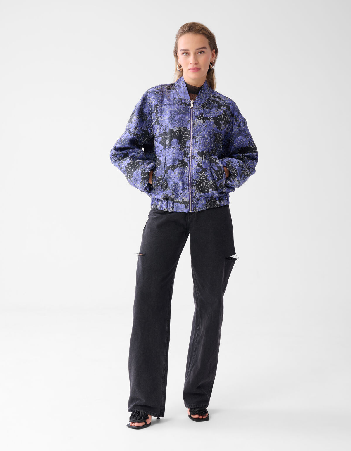 Jacquard Bomber Paars SHOEBY WOMEN