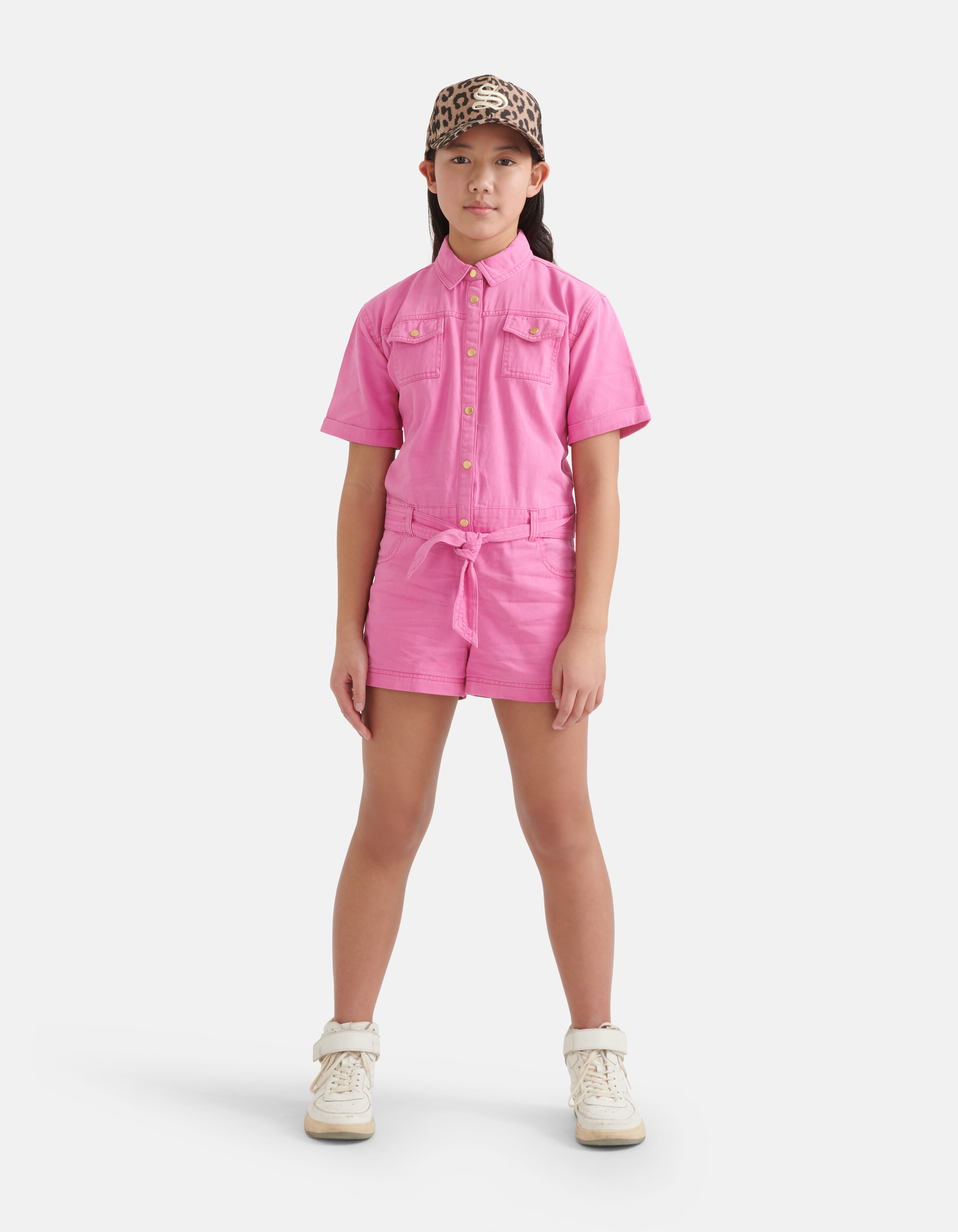 Twill Jumpsuit Roze SHOEBY GIRLS