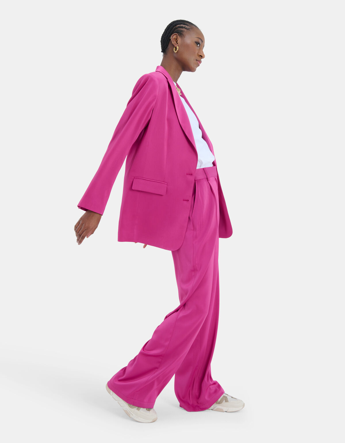 Pink Satin Blazer EKSEPT