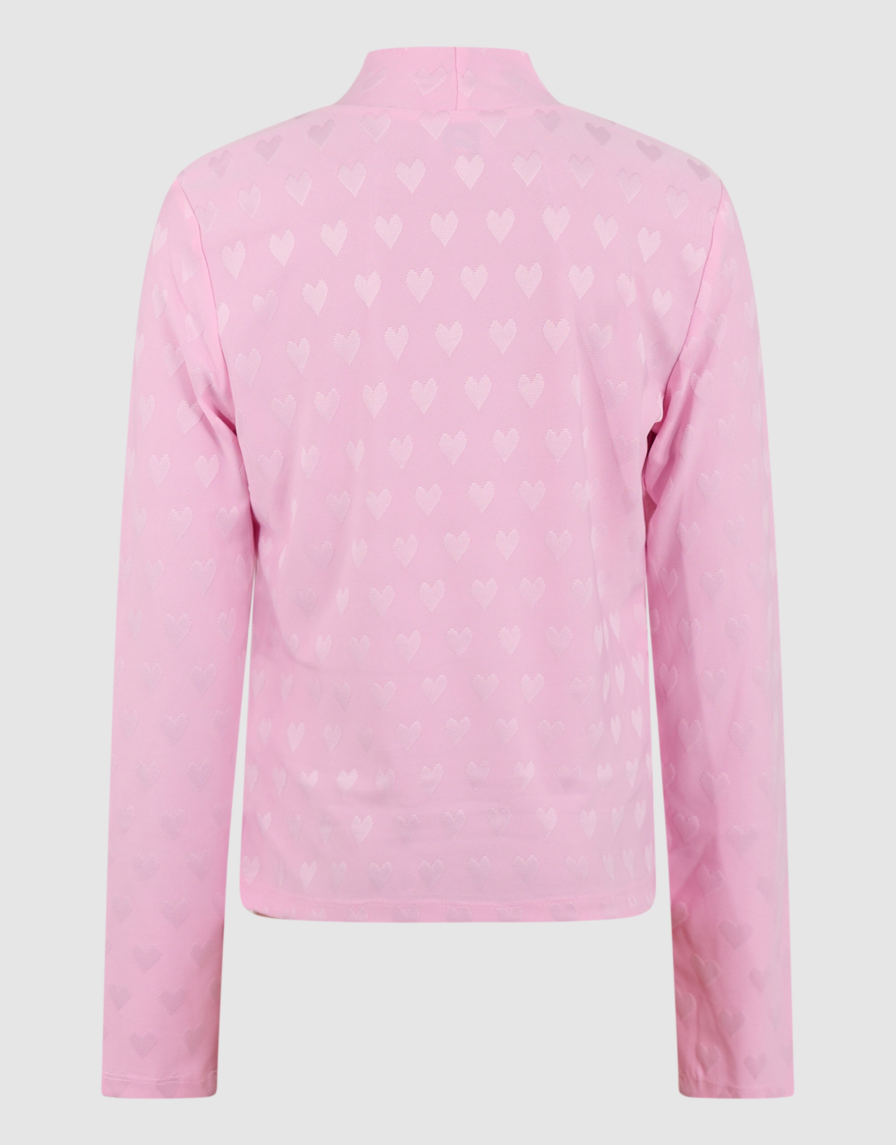 Heart Printed Longsleeve Top Roze SHOEBY GIRLS