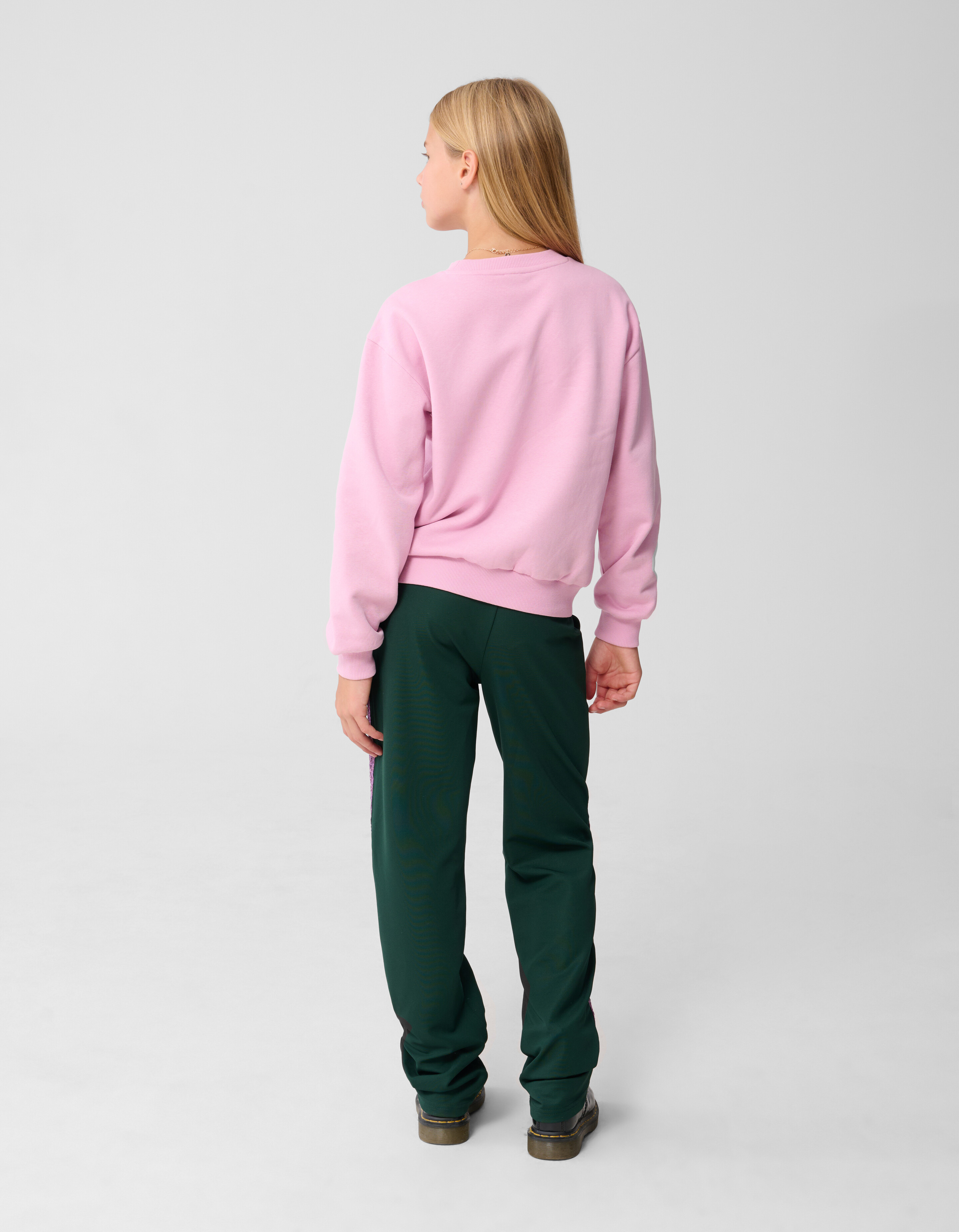 Sporty Wide Leg Broek Donkergroen SHOEBY GIRLS