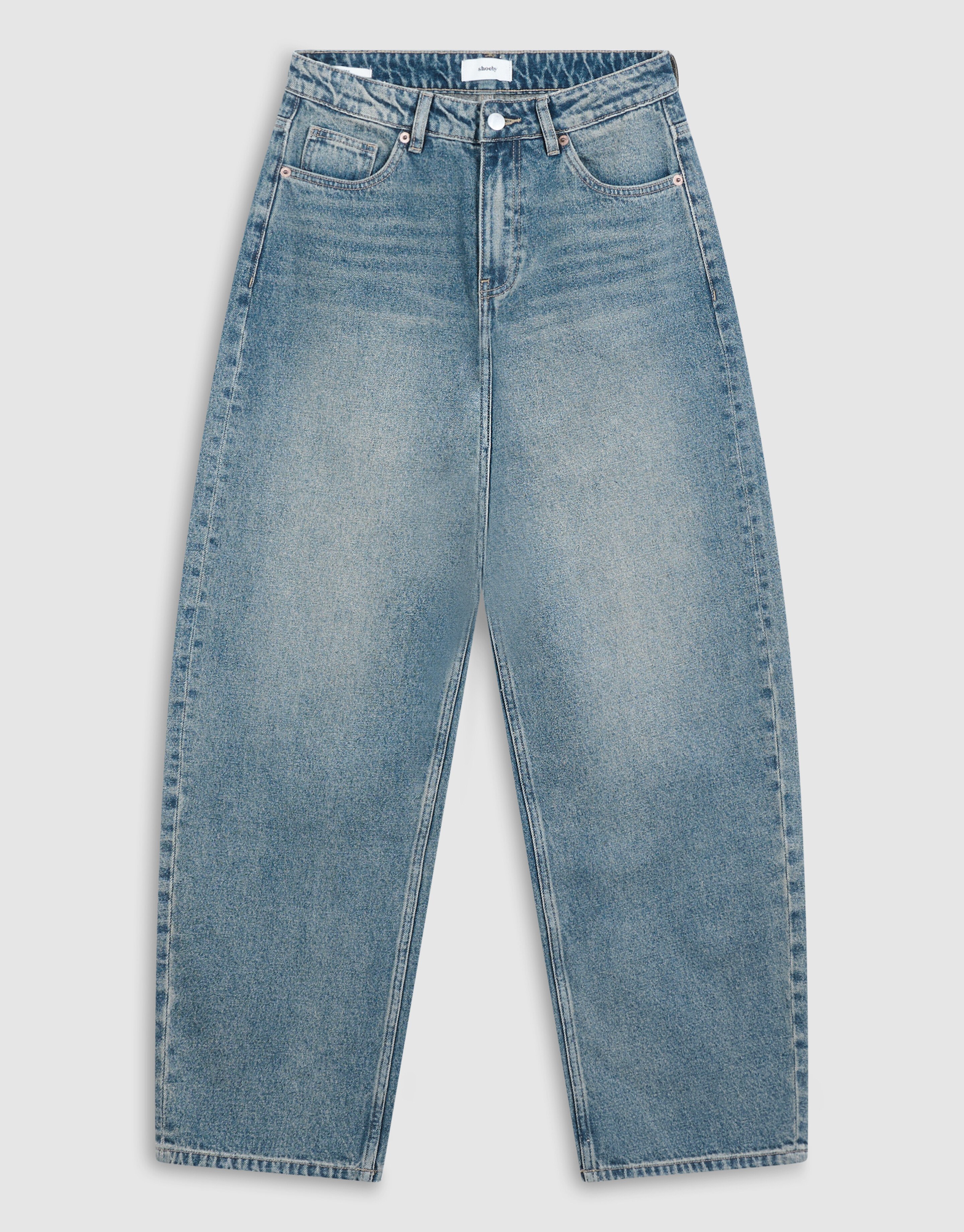 Baggy Fit Tinted Jeans Donkerblauw SHOEBY WOMEN