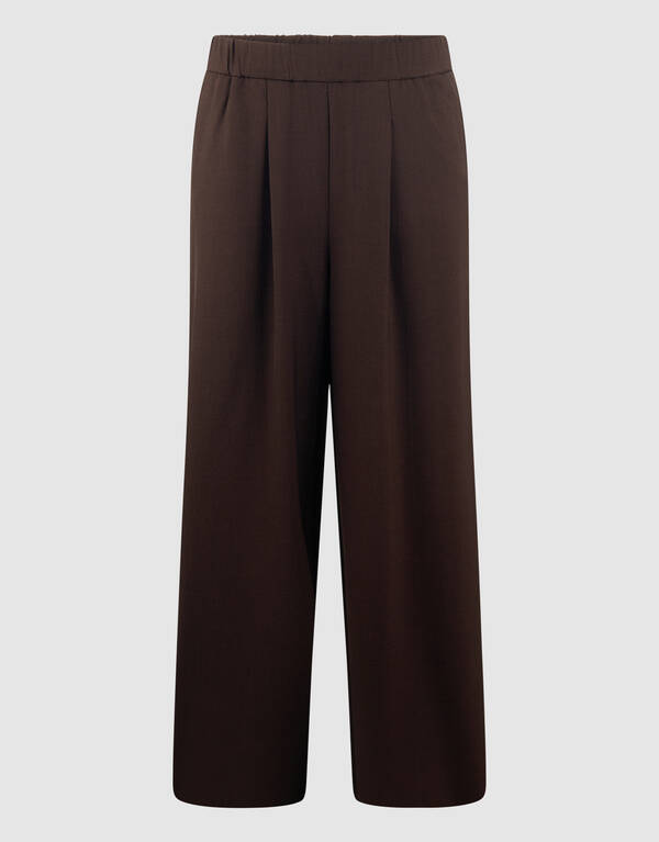 Wide Leg Fit Broek Donkerbruin By Mieke SHOEBY WOMEN