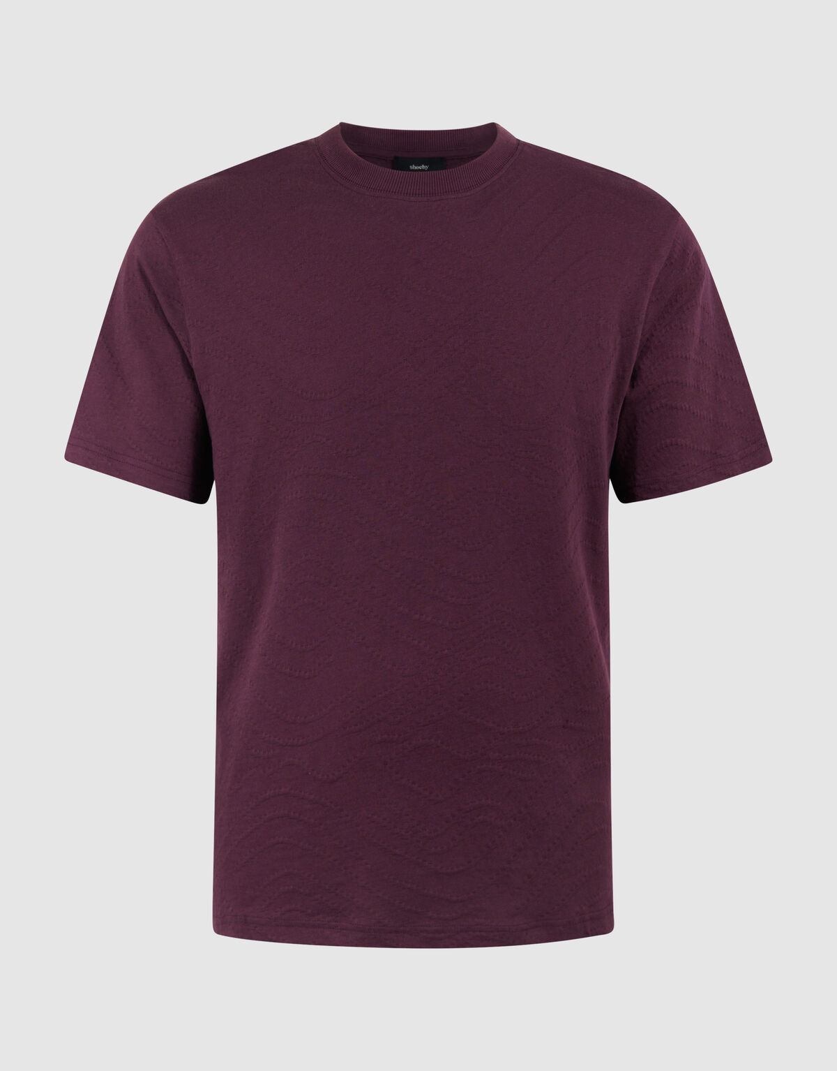 Jacquard T-shirt Donkerrood SHOEBY MEN