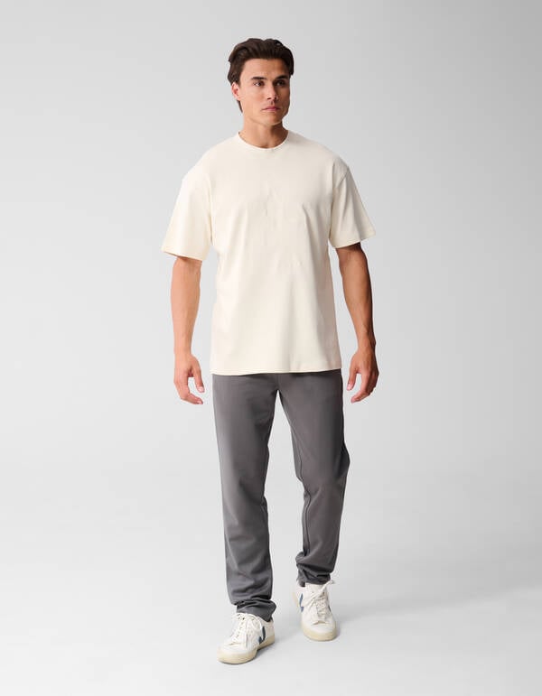 Embroidery Artwork T-shirt Gebroken Wit SHOEBY MEN