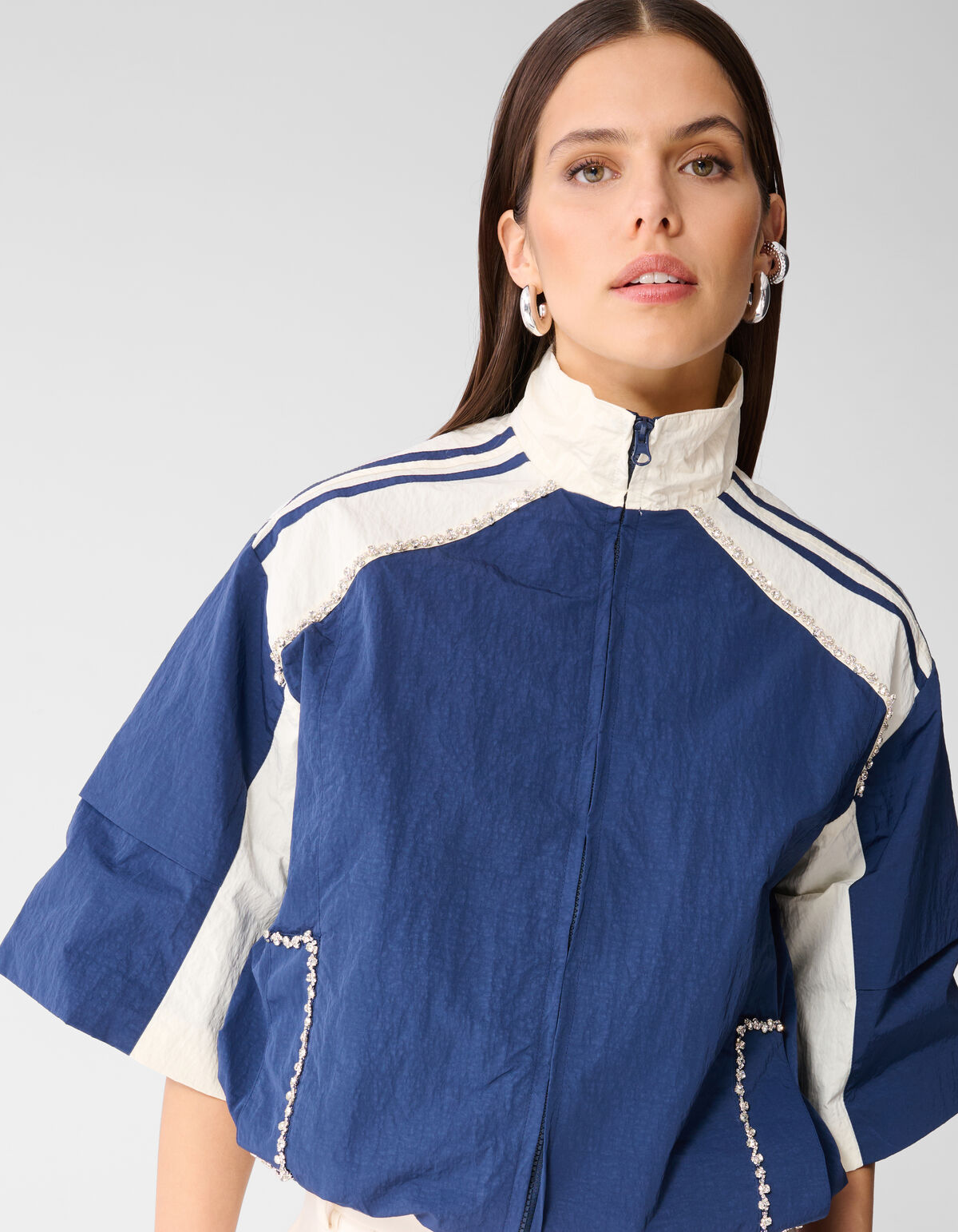 Oversized Sporty Track Jack Donkerblauw SHOEBY WOMEN