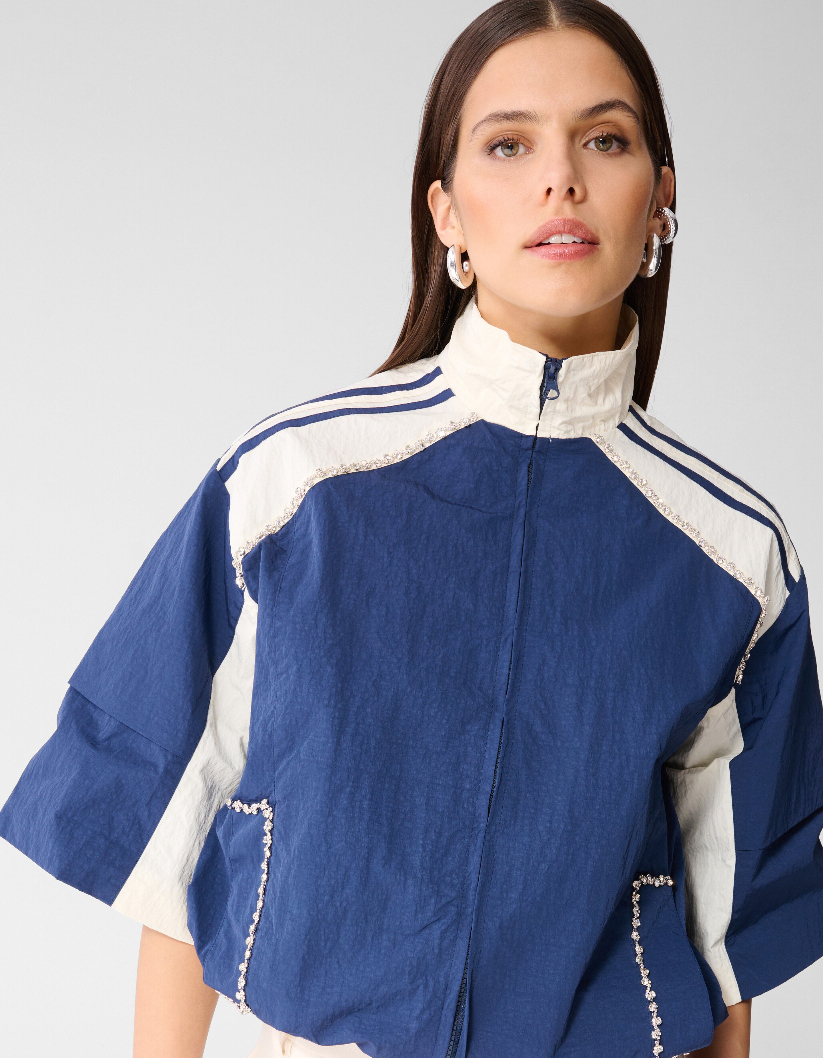 Oversized Sporty Track Jack Donkerblauw SHOEBY WOMEN