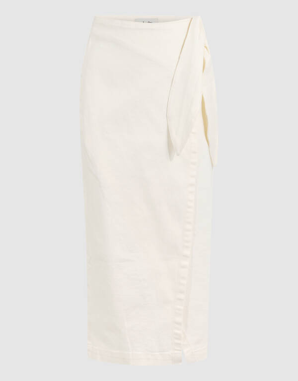 Denim Midi Rok Gebroken Wit By Fred SHOEBY WOMEN