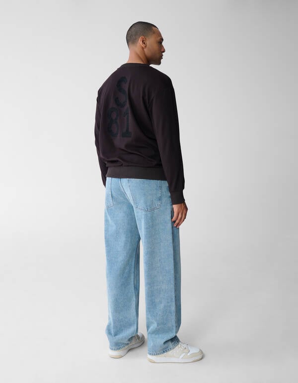 Knit Logo Sweater Donkerbruin SHOEBY MEN