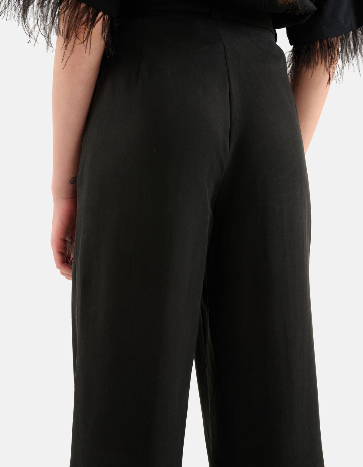 Wide Leg Broek Zwart SHOEBY WOMEN