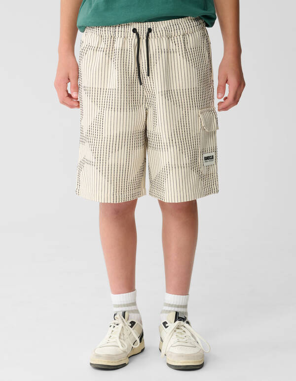 Waffle Stripe Short Gebroken Wit SHOEBY BOYS