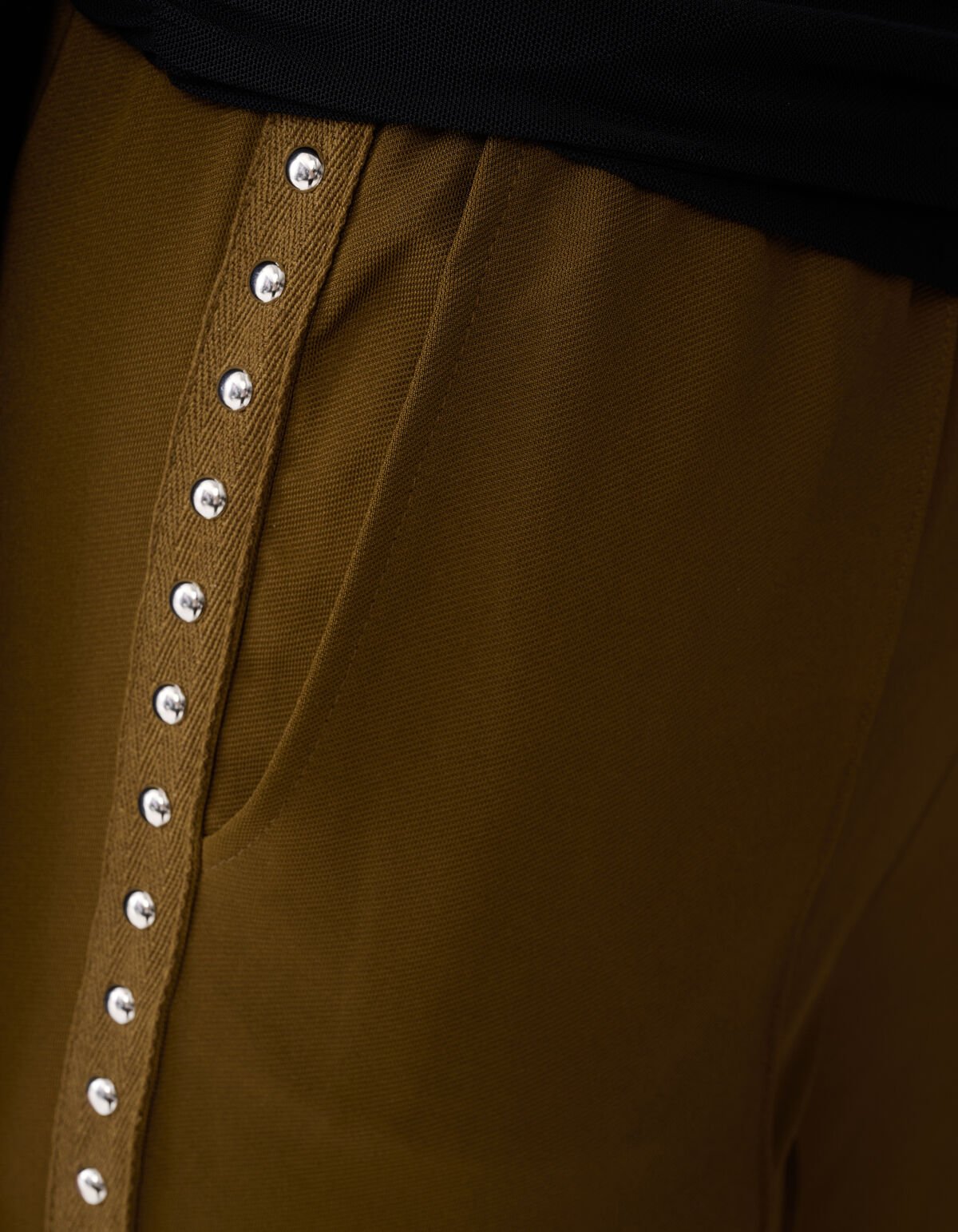 Studs Tape Wide Leg Broek Khaki SHOEBY WOMEN