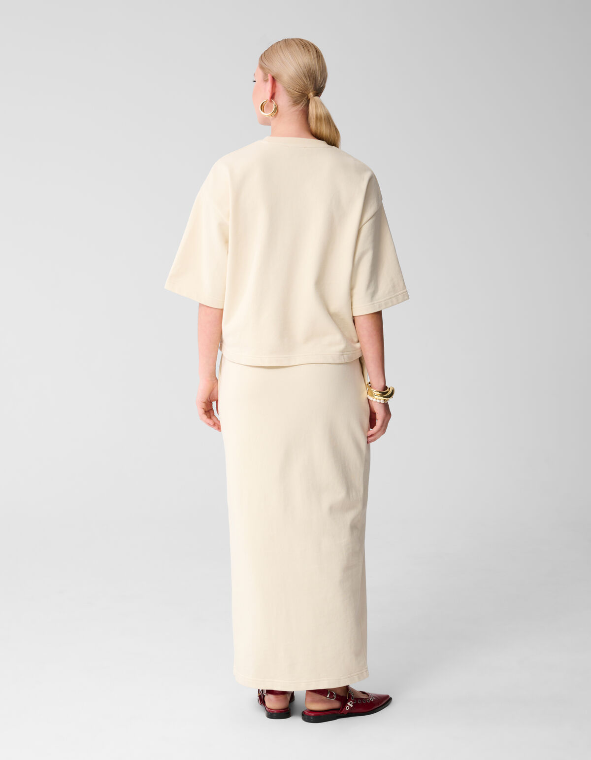 Oversized Sweat T-shirt Gebroken Wit SHOEBY WOMEN