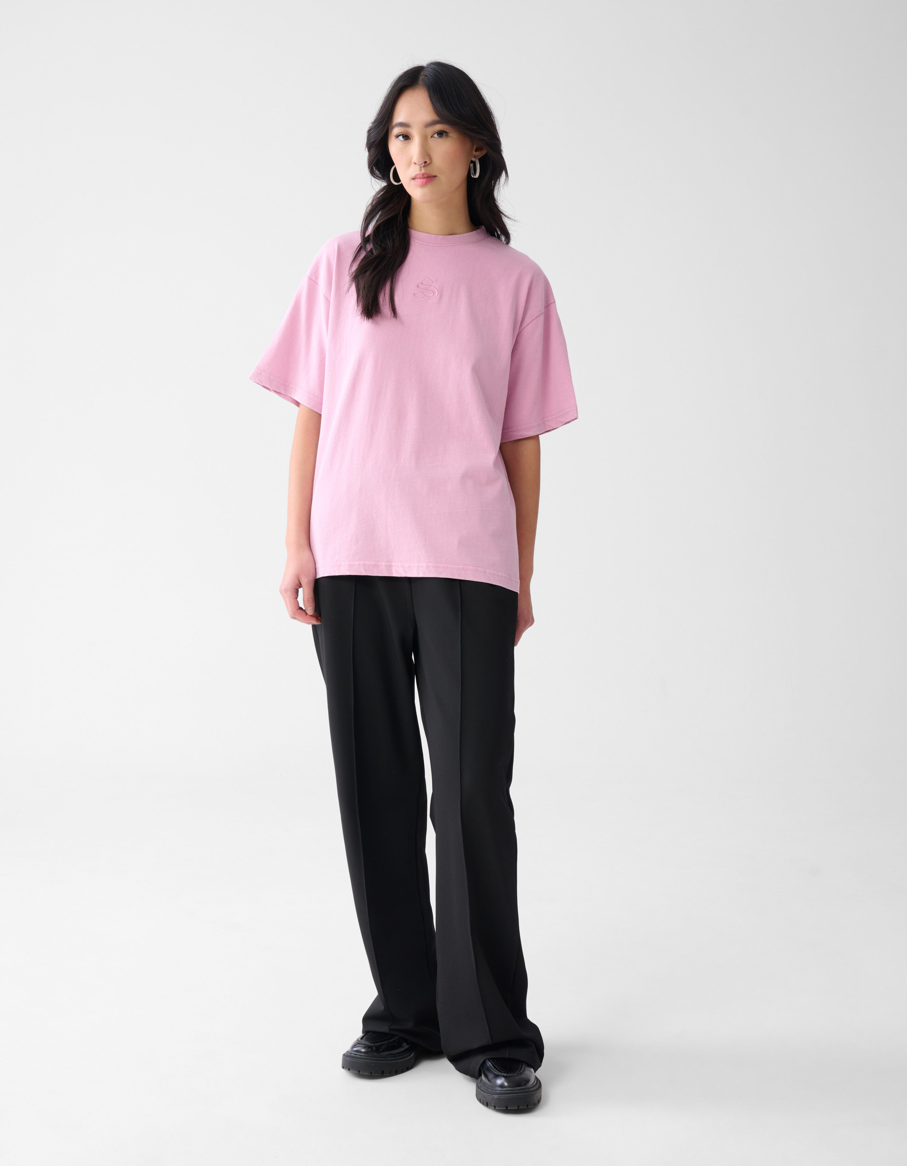 Washed Logo T-shirt Lichtroze SHOEBY WOMEN