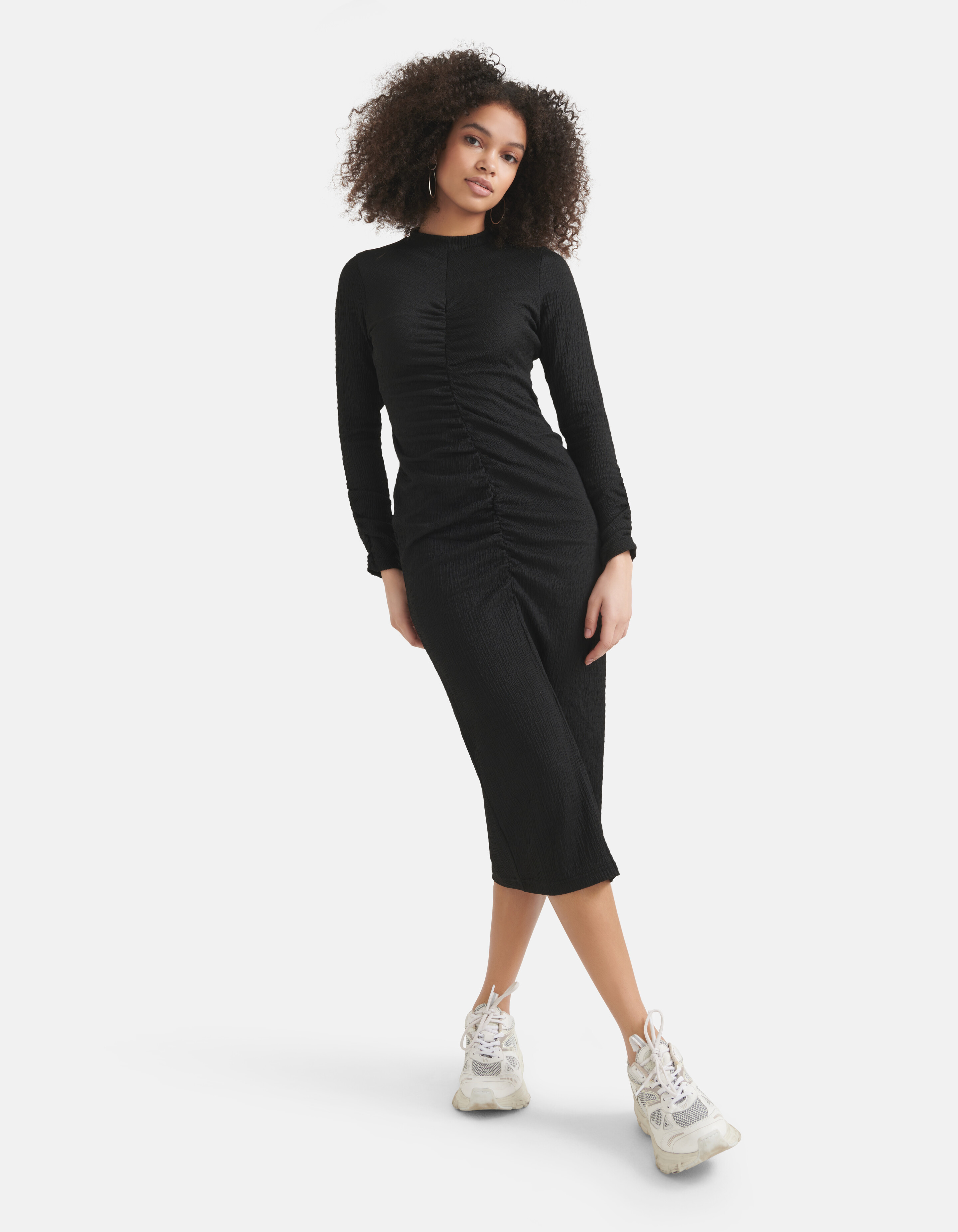 Crinkle Jurk Zwart SHOEBY WOMEN
