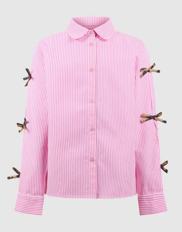 Pinstripe Strik Blouse Lichtroze SHOEBY GIRLS