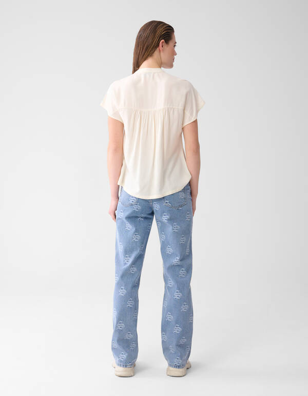 Structuur Top Gebroken Wit SHOEBY WOMEN