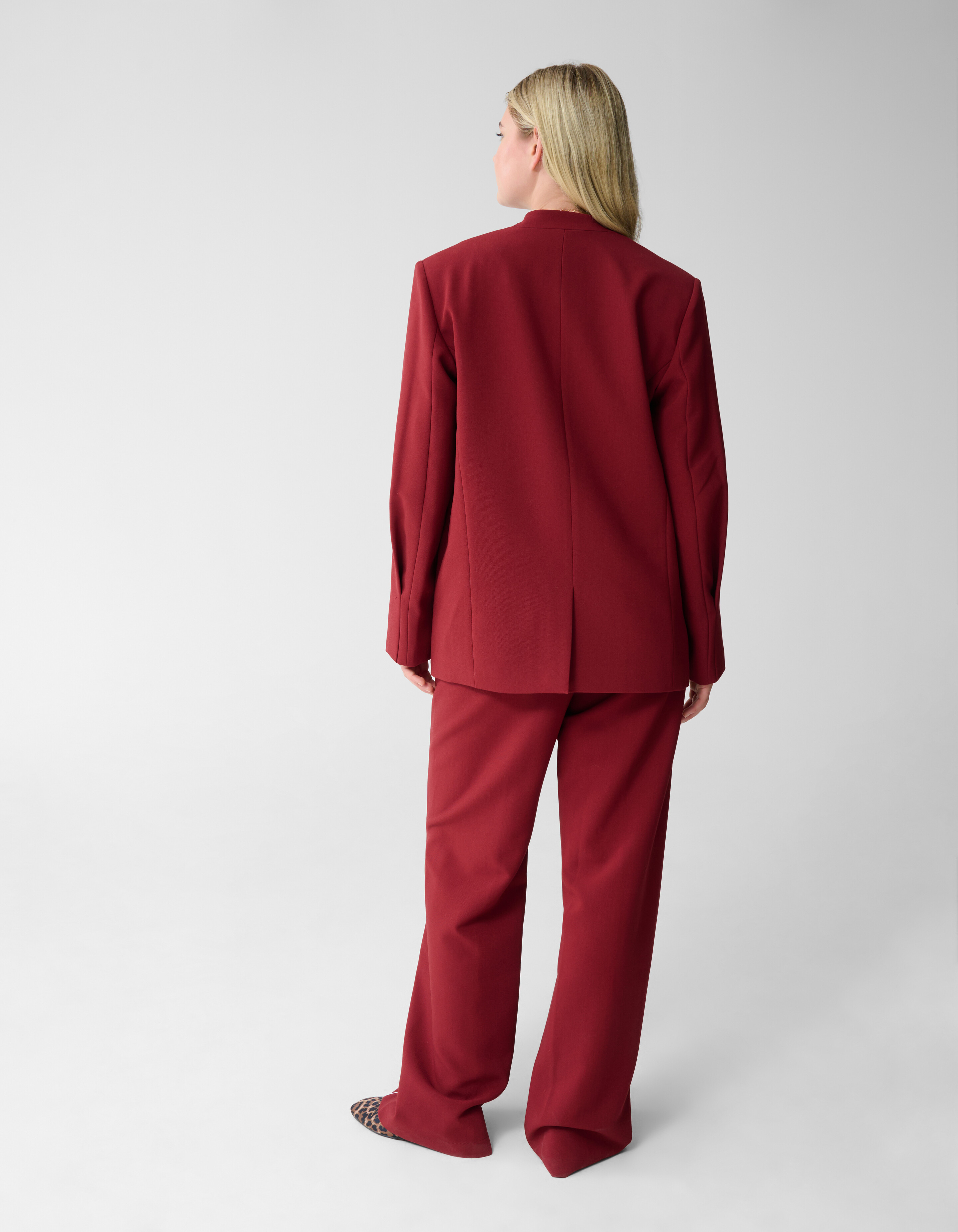 Oversized Blazer Donkerrood SHOEBY WOMEN